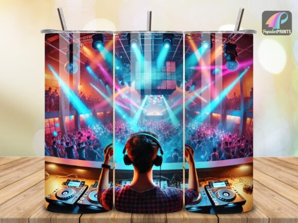 Download DJ Music Party Nightlife Tumbler Wrap V5 - Premium Bundle