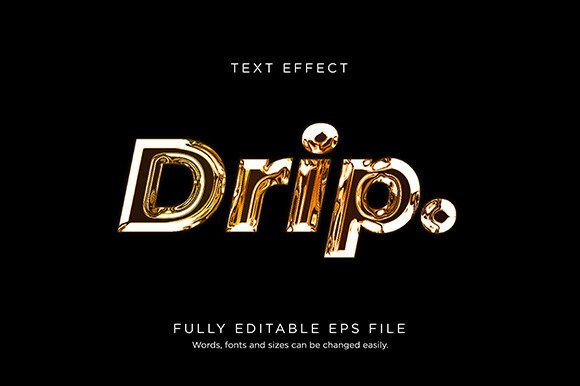 Download Drip Text Effect Font Type Vector - Text effect font Collection