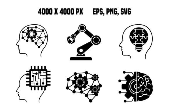 Download Artificial Intelligence Black Icons - Intelligence Collection