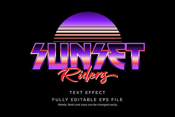Download Sunset Riders Text Effect Font Type - Text effect font Collection