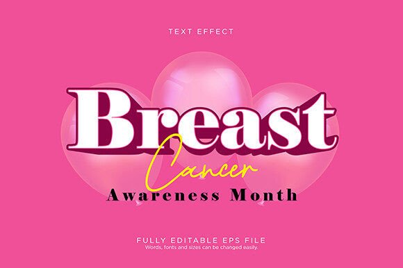Download Breast Cancer Text Effect Font Type - Text effect font Collection