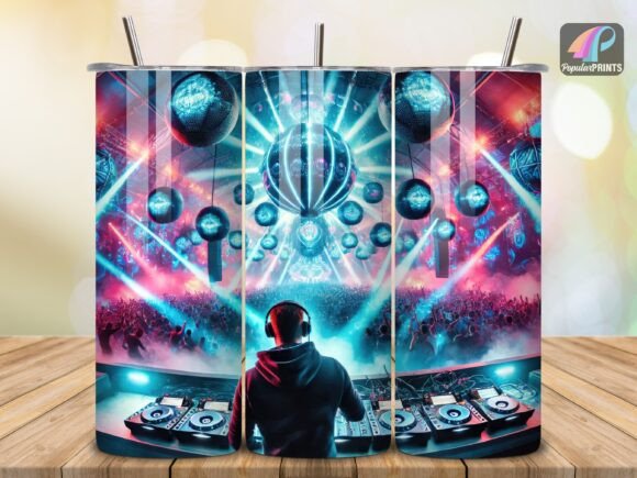 Download DJ Music Party Nightlife Tumbler Wrap V4 - Premium Bundle