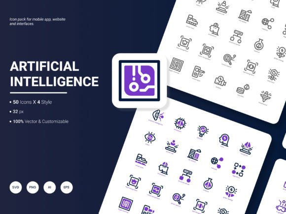 Download Artificial Intelligence Icon Pack - Intelligence Collection