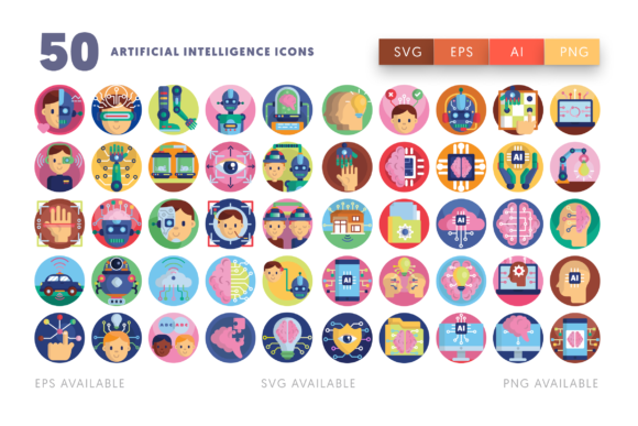 Download 50 Artificial Intelligence Icons - Intelligence Collection