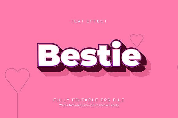 Download Bestie Text Effect Font Type Vector - Text effect font Collection