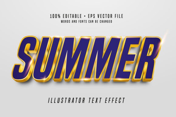 Download Summer 3D Illustrator Text Effect Font - Text effect font Collection